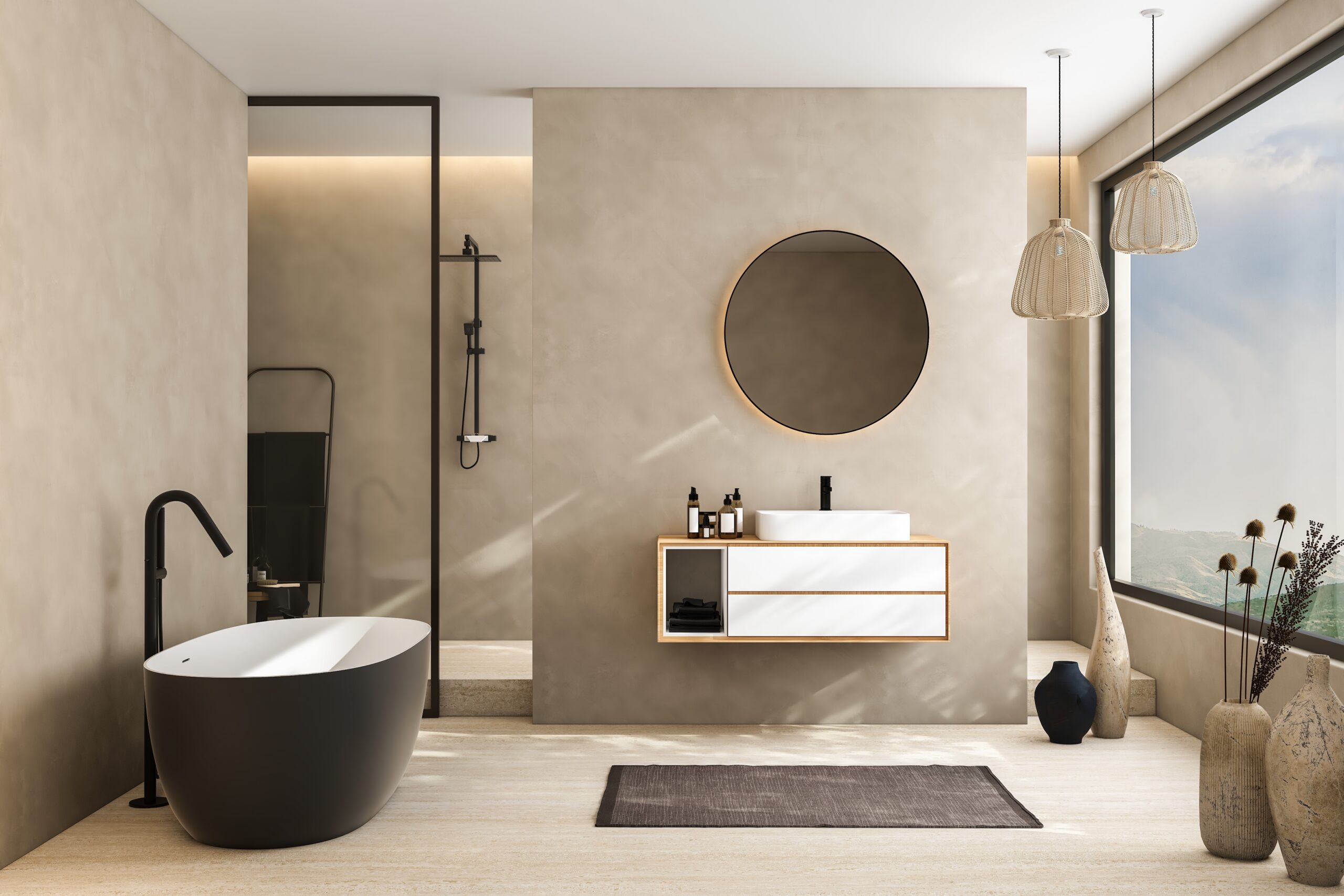 Modern,Minimalist,Bathroom,Interior,,Modern,Bathroom,Cabinet,,White,Sink,,Wooden